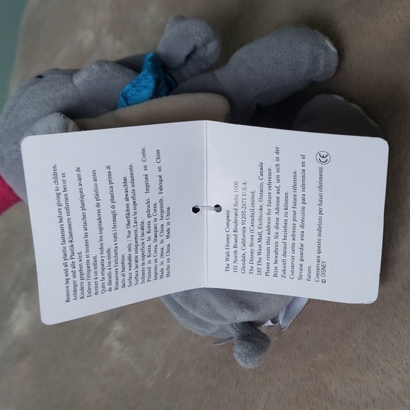 Dumbo Mini Bean Bag 8" ~Disney Cartoon Movie Character, NWT - Picture 5 of 11